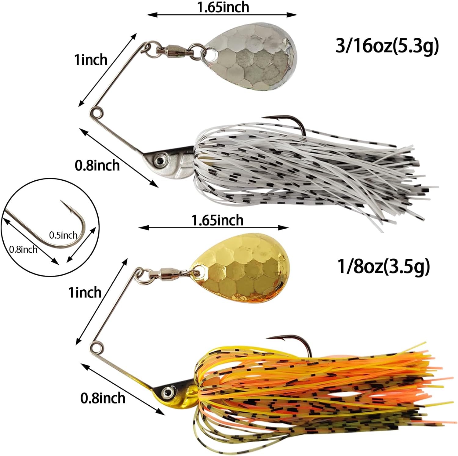 Eupheng Spinner Bait Spoon Wir - Fishing Lure Buzzbait review and price