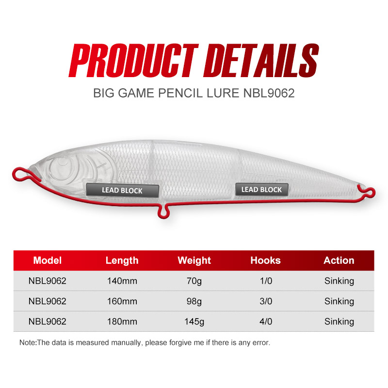 NOEBY Heavy Sinking Stickbait  - Fishing Lure Buzzbait review and price