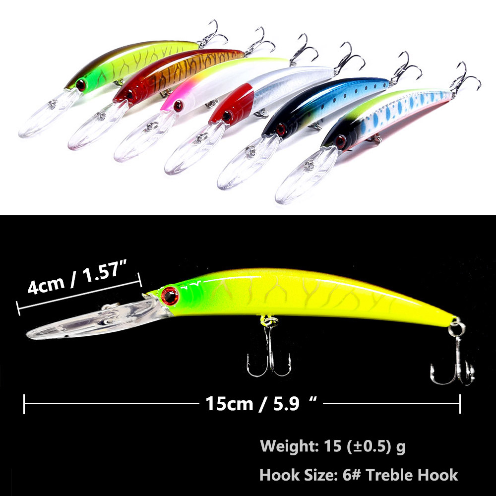1PCS 15cm 15g  Deep Diving Jer - Fishing Lure Swimbait review and price