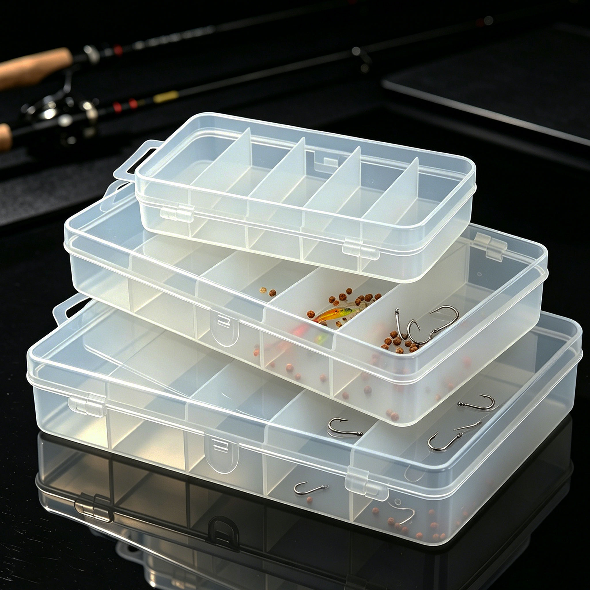1/3pcs 3 Sizes of Plastic Fish - Fishing Lure Box review and price