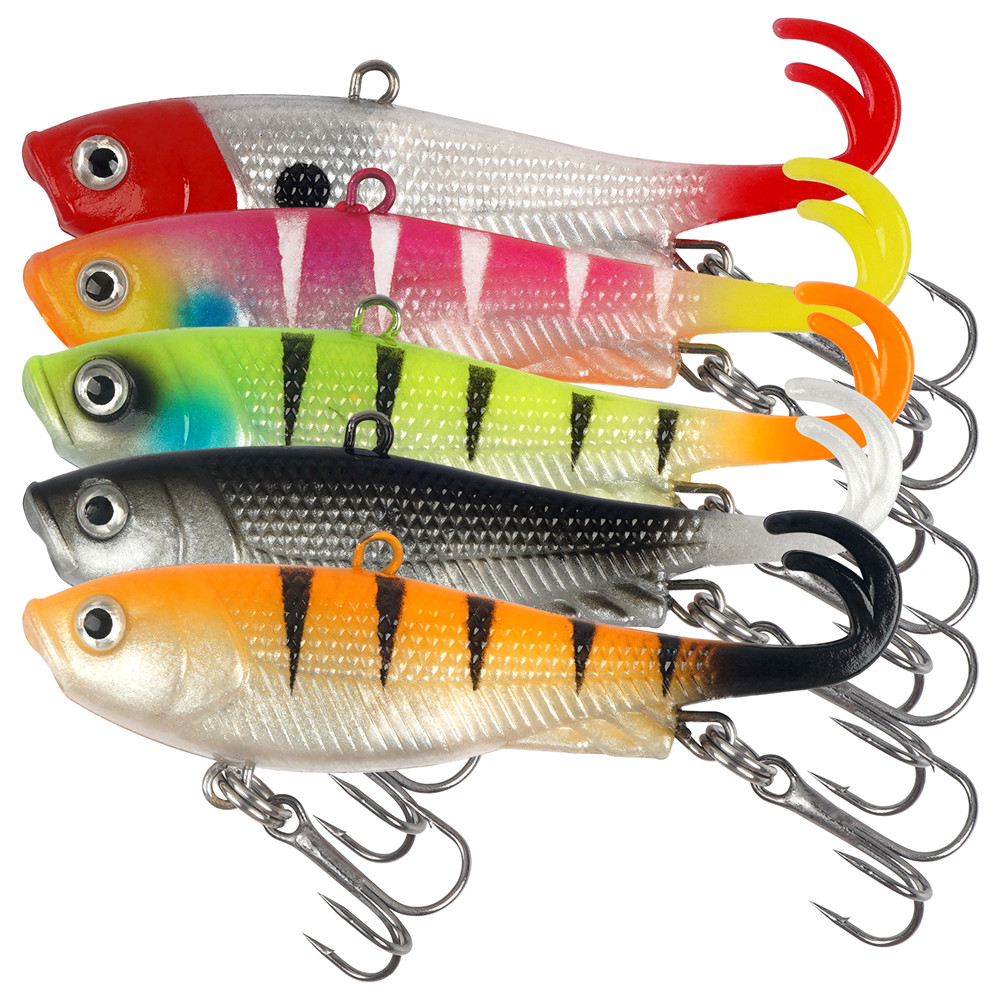 5Pcs Pre-Rigged Jig Head Wobbl - Fishing Lure Swimbait review and price
